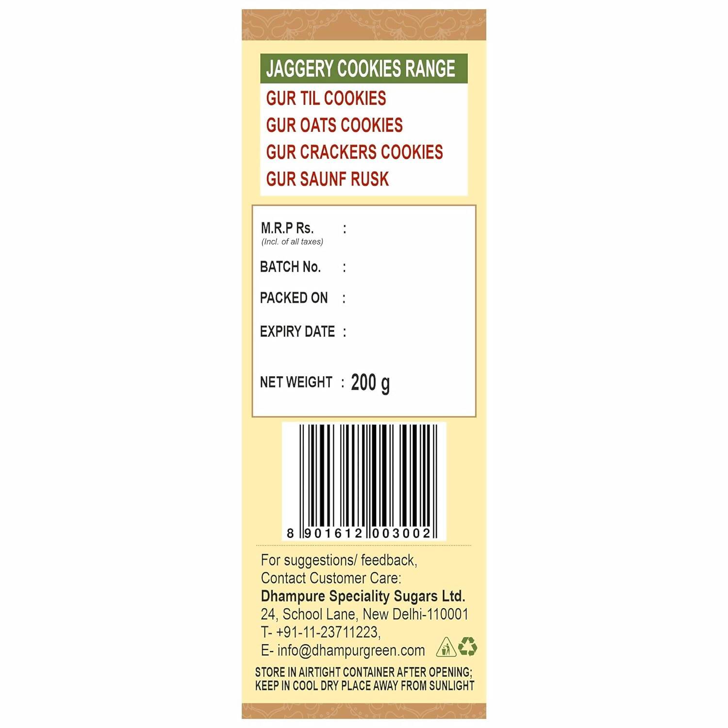 Dhampur Green Gur Atta Biscuit - Distacart