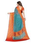 Thumbnail for Vamika Sky Blue Chiffon Brasso Bollywood Style Woven Saree (DIMPLE SKY BLUE) - Distacart