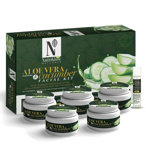 NutriGlow NATURAL'S Aloe Vera Cucumber Facial Kit - Distacart