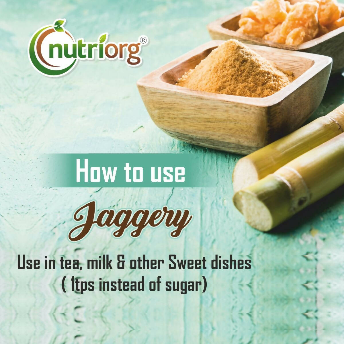Nutriorg Certified Organic Jaggery Powder - Distacart