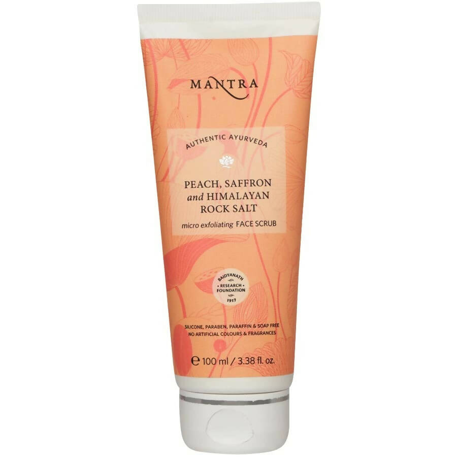 Mantra Herbal Peach, Saffron and Himalayan Rock Salt Micro Exfoliating Face Scrub - Distacart