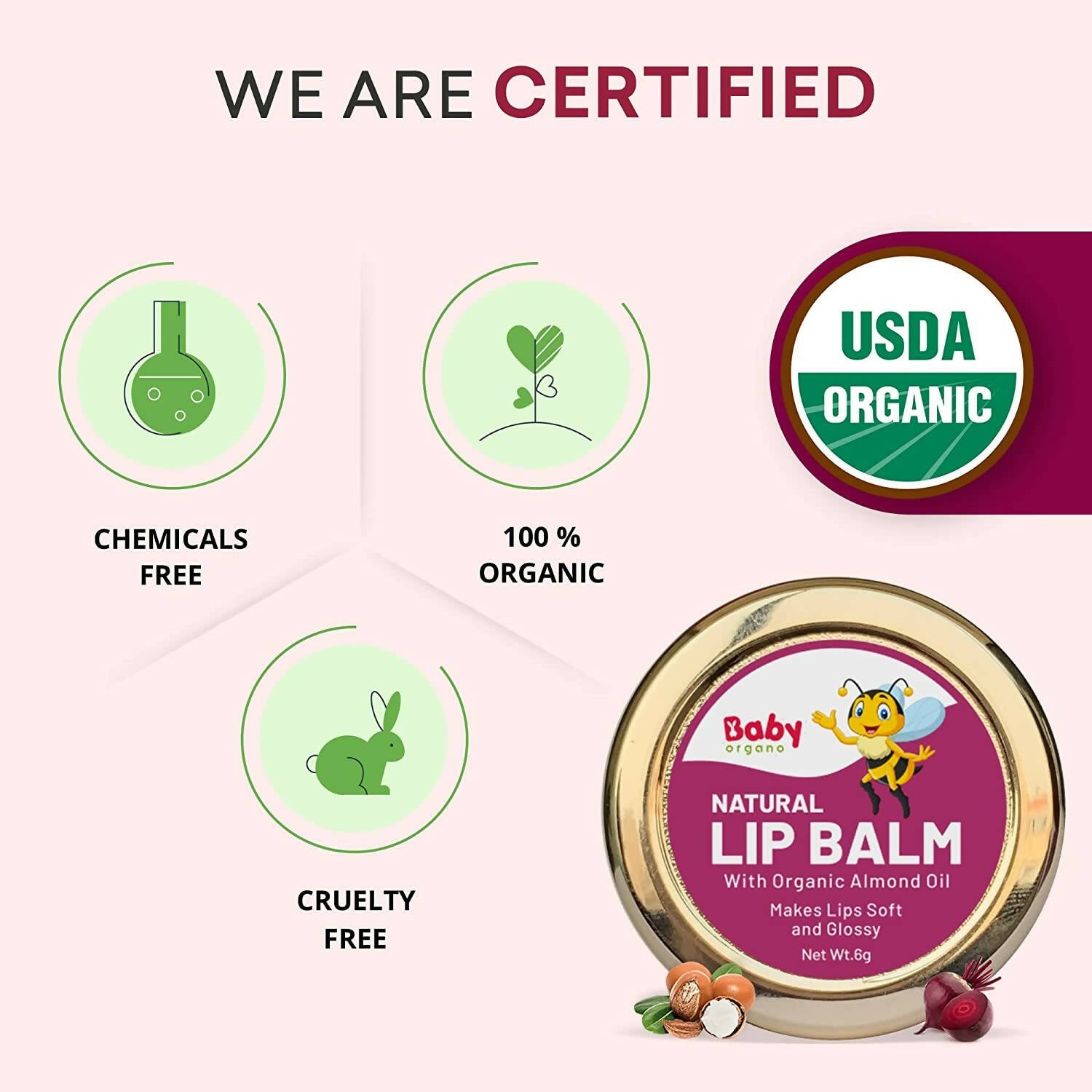 Babyorgano Natural Lip Balm - Chocolate Flavor - Distacart