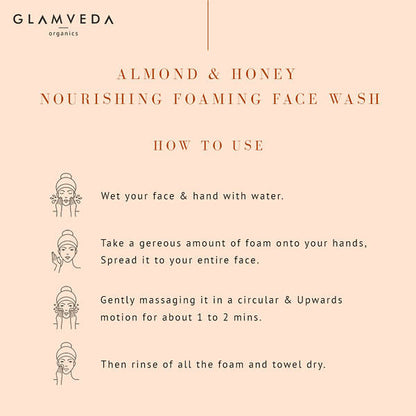 Glamveda Almond & Honey Nourishing Foaming Face Wash
