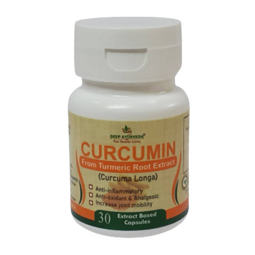 Deep Ayurveda Curcumin 500mg Veg Capsules - Distacart