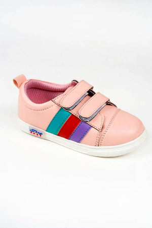 Tiny Bugs For Boys & Girls Double Velcro Sneakers - Pink - Distacart