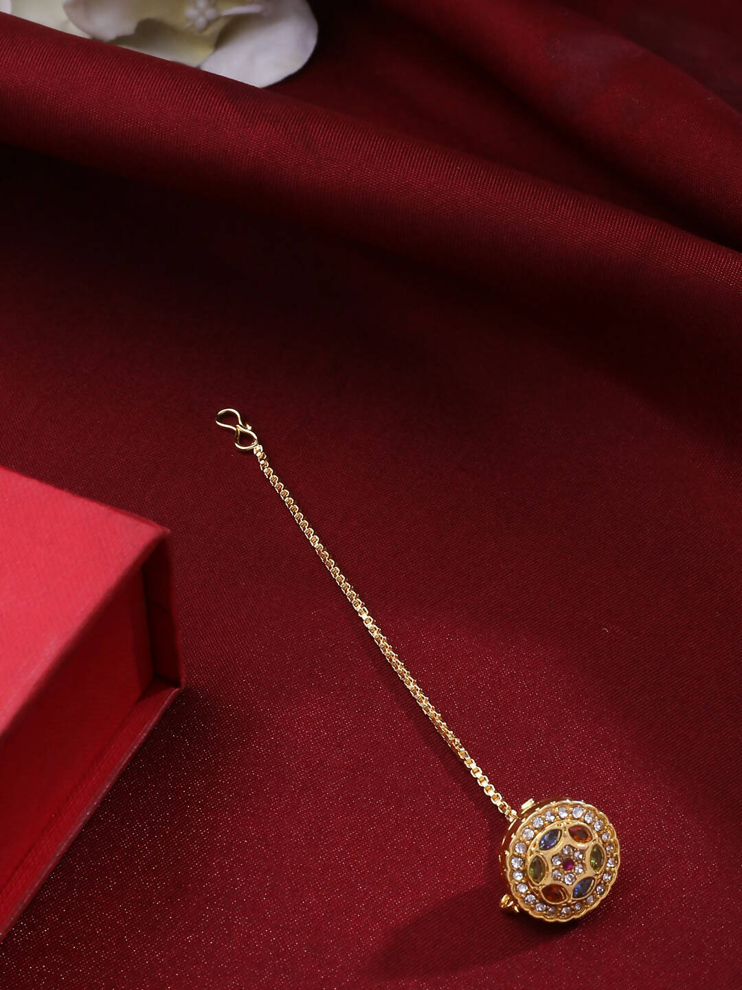 NVR Women's Trending Stylish Gold-Plated Maang Tikka - Distacart