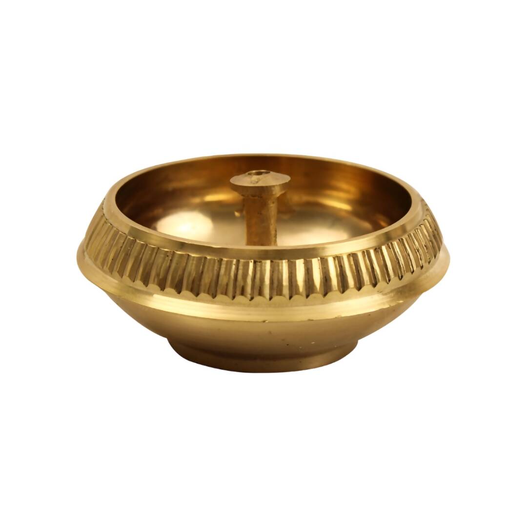 Spillbox Gold Toned Kuber Nandha Deep Pooja Essentials - Distacart