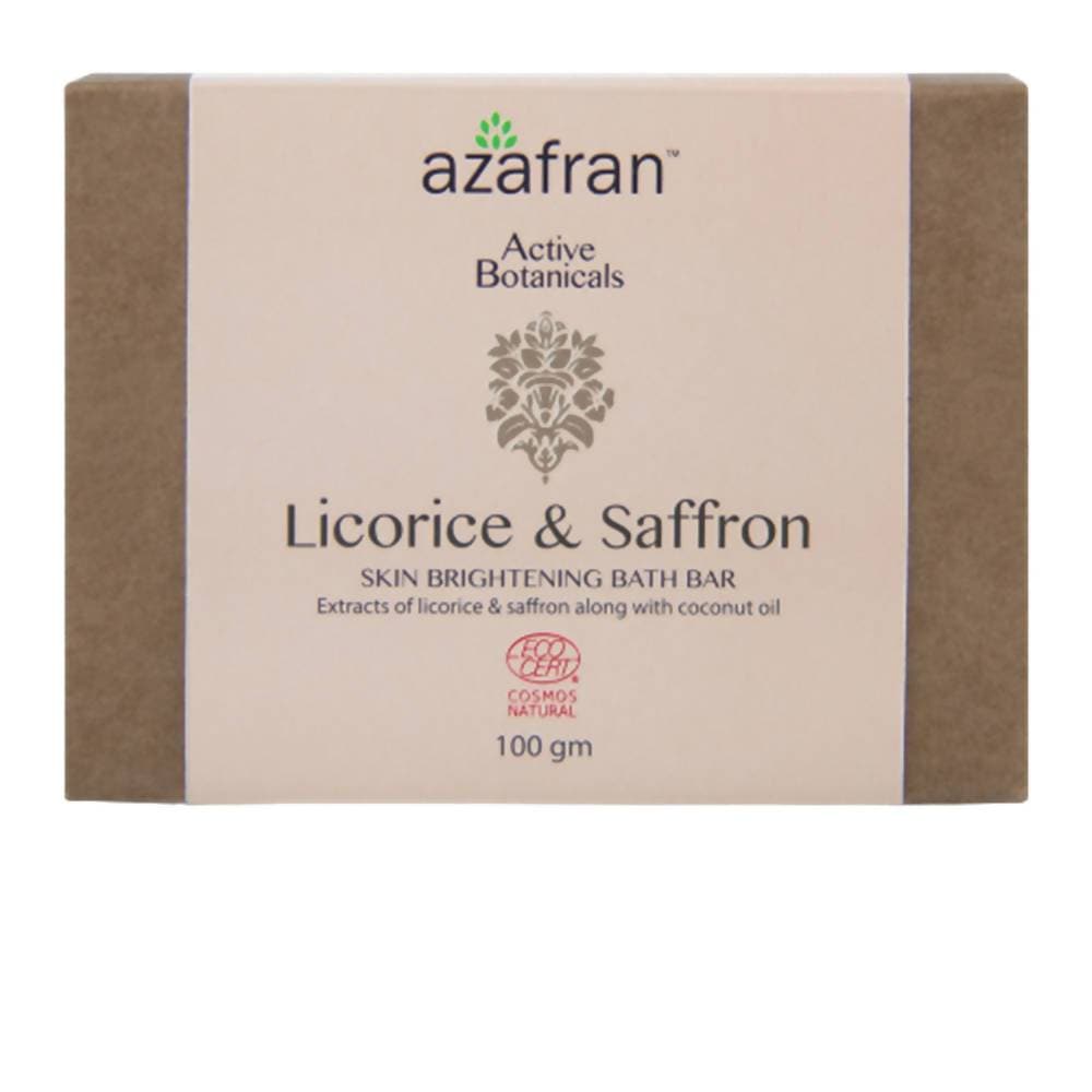 Azafran Active Botanicals Licorice & Saffron Skin Lightening Bath Bar - Distacart