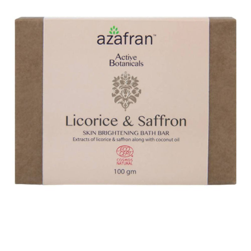 Azafran Active Botanicals Licorice &amp; Saffron Skin Lightening Bath Bar - Distacart