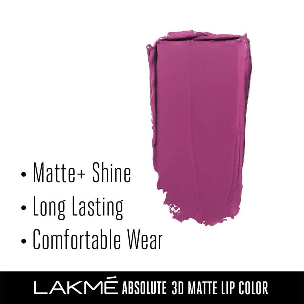 Lakme Absolute 3D Lipstick - Explosive Purple