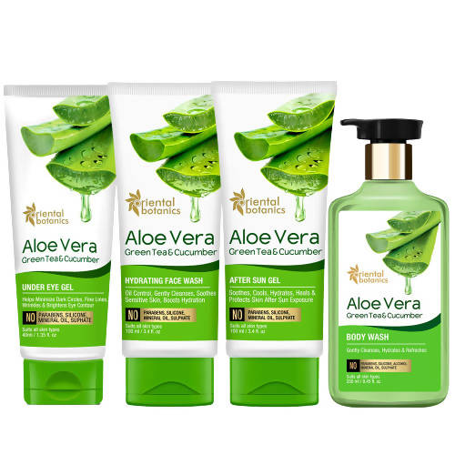 Oriental Botanics Aloe Vera, Green Tea &amp; Cucumber Perfect Body Care Combo