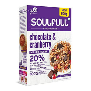 Soulfull Chocolate & Cranberry Millet Muesli