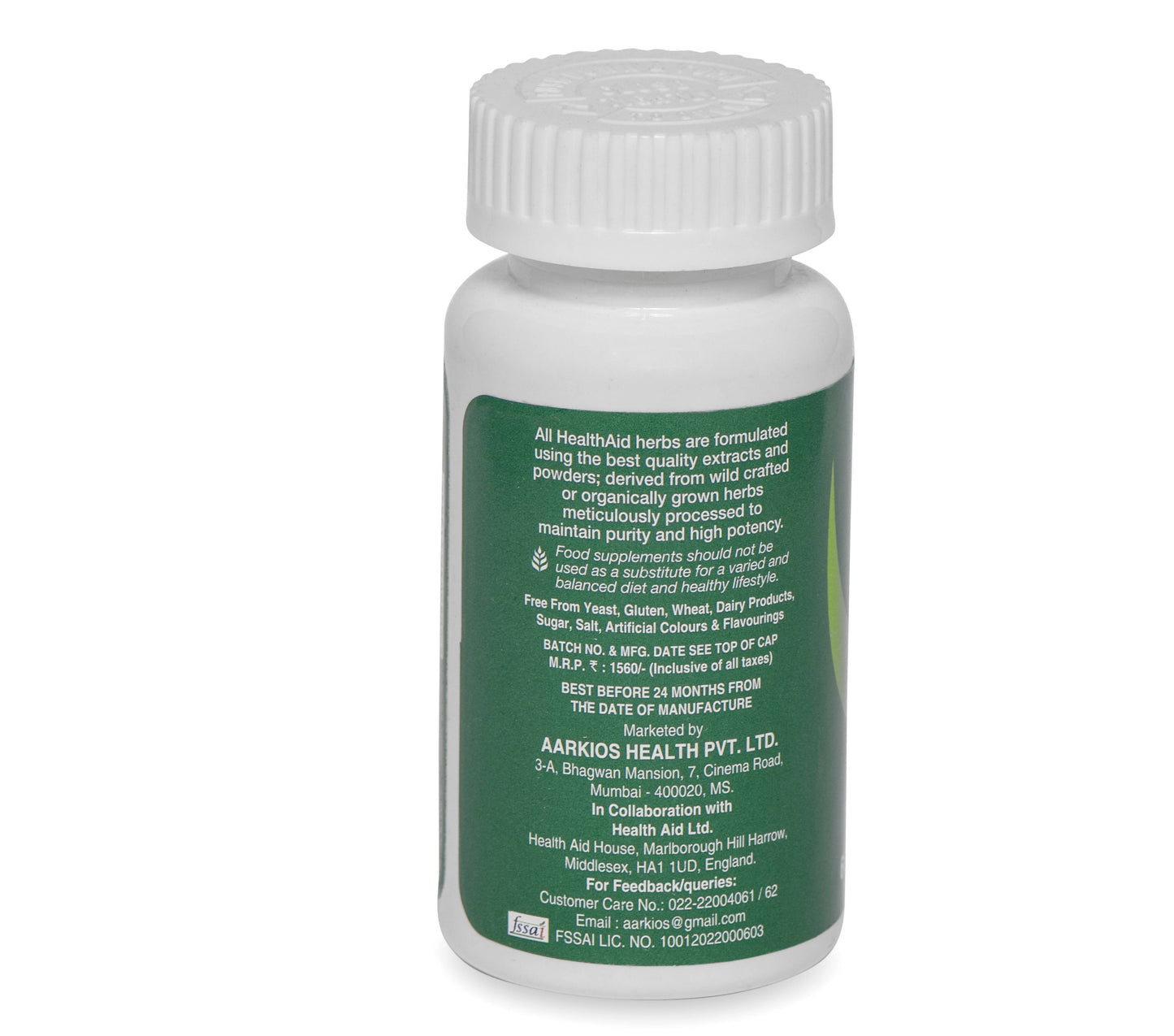 HealthAid Agnus Castus 550 mg Tablets - Distacart
