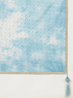 Thumbnail for House of Panchhi Turquoise Blue Organza Floral Printed Lehenga choli & Dupatta - Distacart