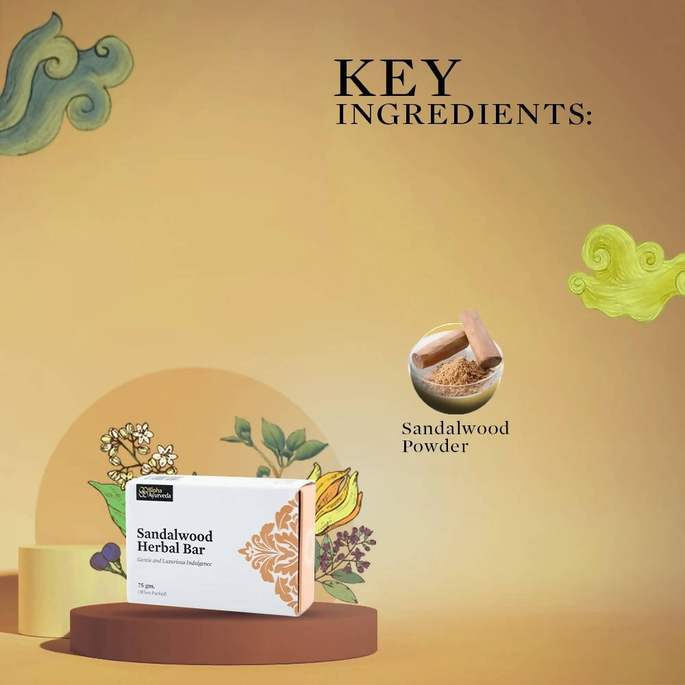 Bipha Ayurveda Sandalwood Herbal Bar - Distacart