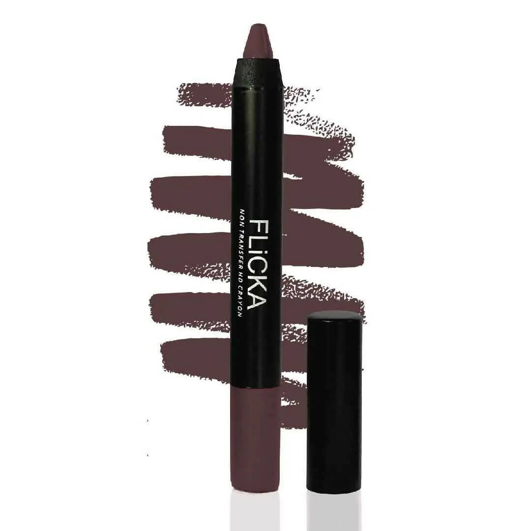 FLiCKA Lasting Lipsence Crayon Lipstick 06 Foody - Brown - Distacart