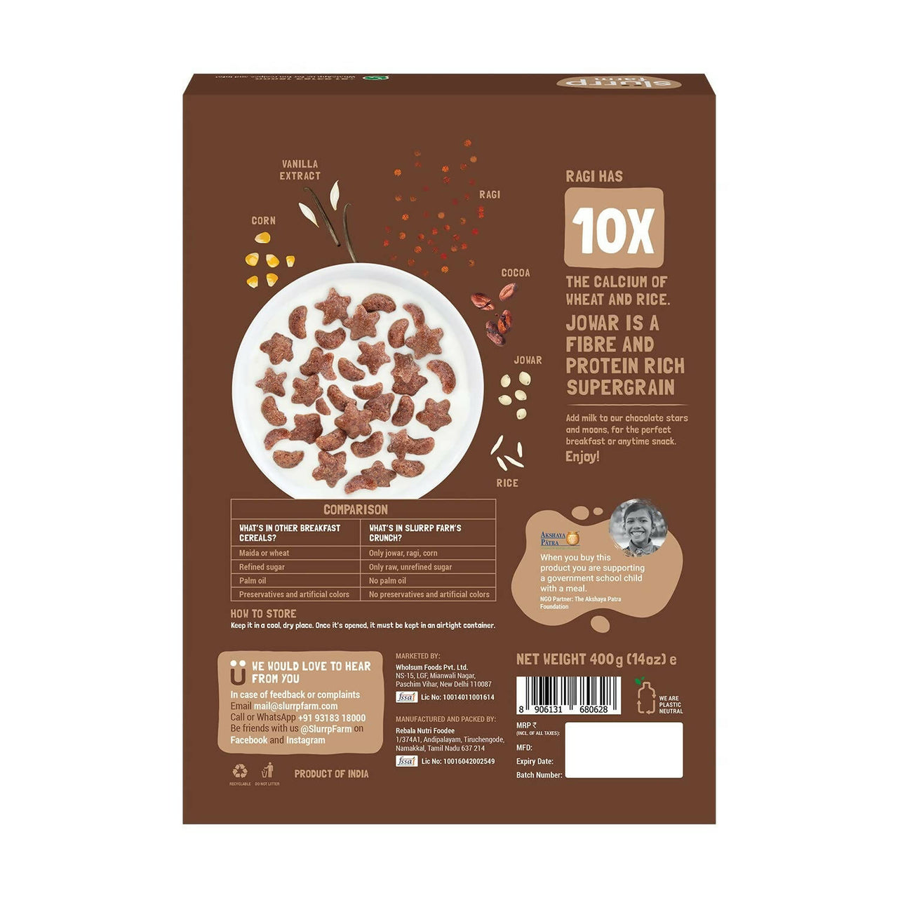 Slurrp Farm Choco Crunch Chocolate Cereal - Distacart