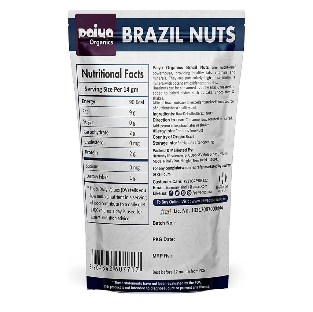 Paiya Organics Brazil Nuts - Distacart
