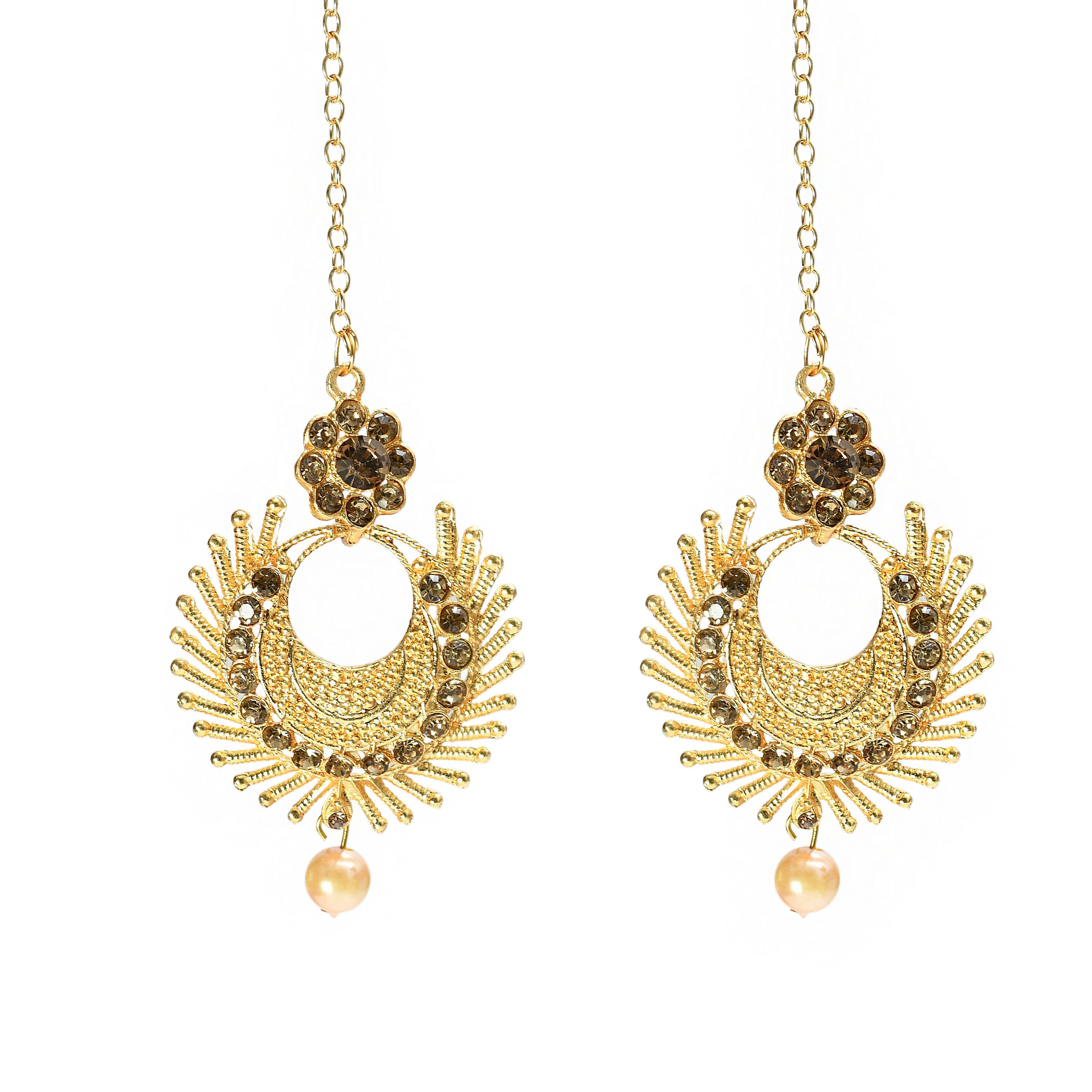 Mominos Fashion Johar Kamal Gold-Plated Brass Finish Long Necklace For Women (Golden) - Distacart