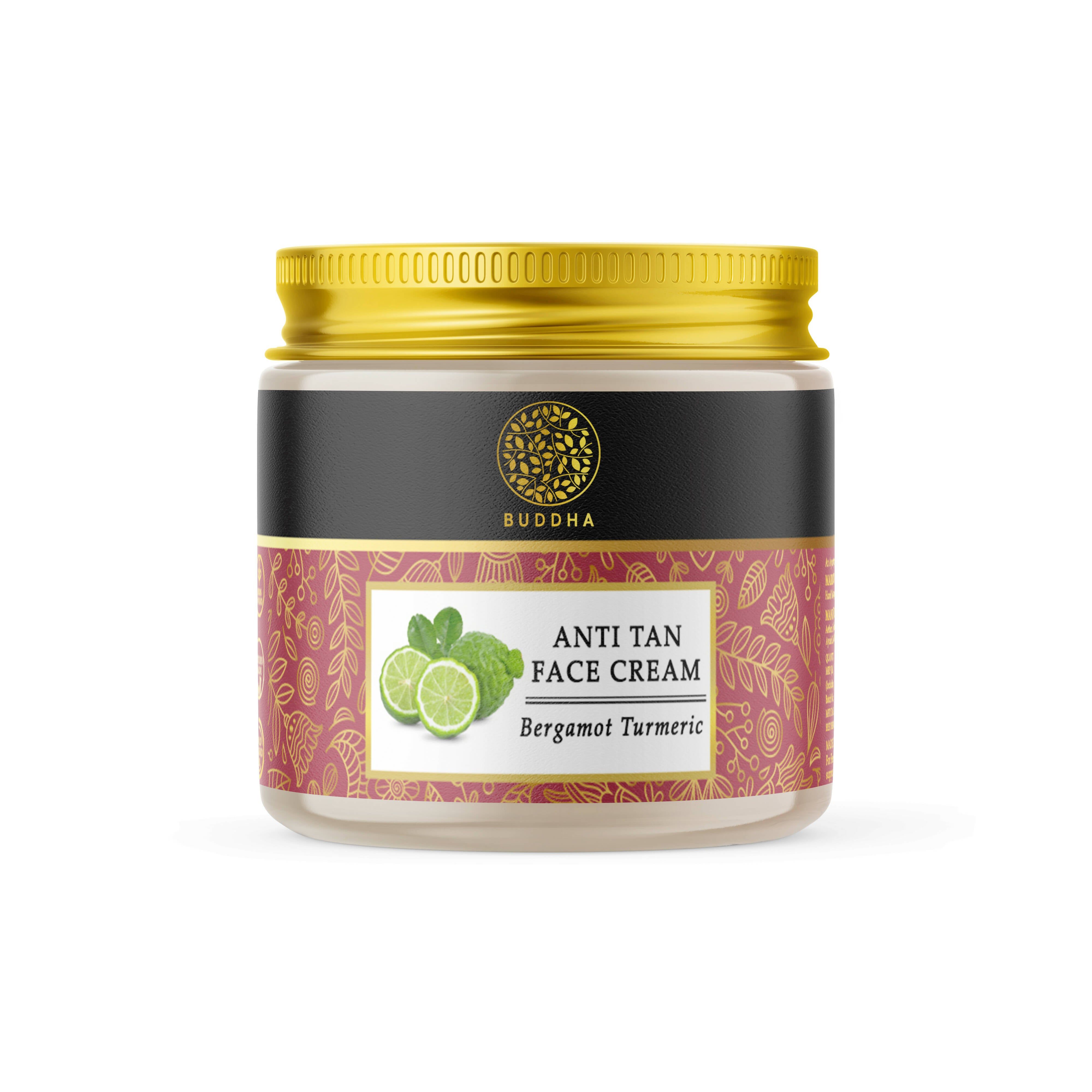 Buddha Natural Anti Tan Face Cream - For Skin Glow, Removing Tan & Dark Spots - Distacart