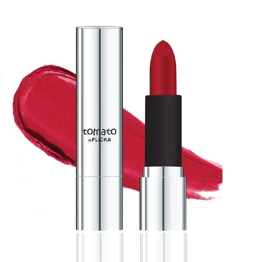 FLiCKA Tomato Red Matte Finish Lipstick Shade 01 - Distacart
