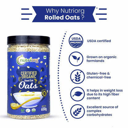Nutriorg Certified Organic Steelcut Oats - Distacart