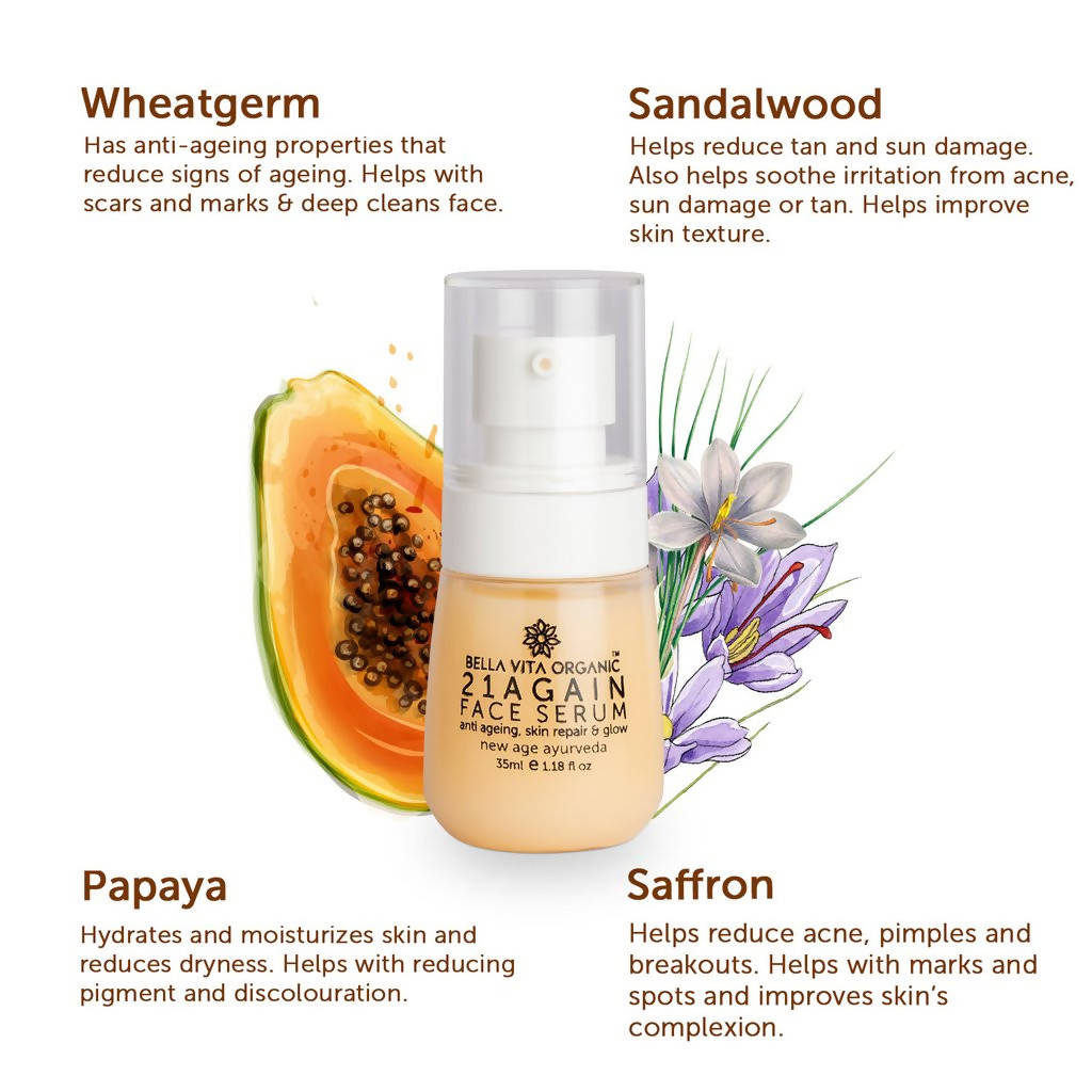 Bella Vita Organic 21 Again Face Serum - Distacart