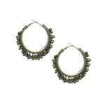 Thumbnail for Tiaraa SIlver Ghungroo Beads Oxidised Earrings - Distacart