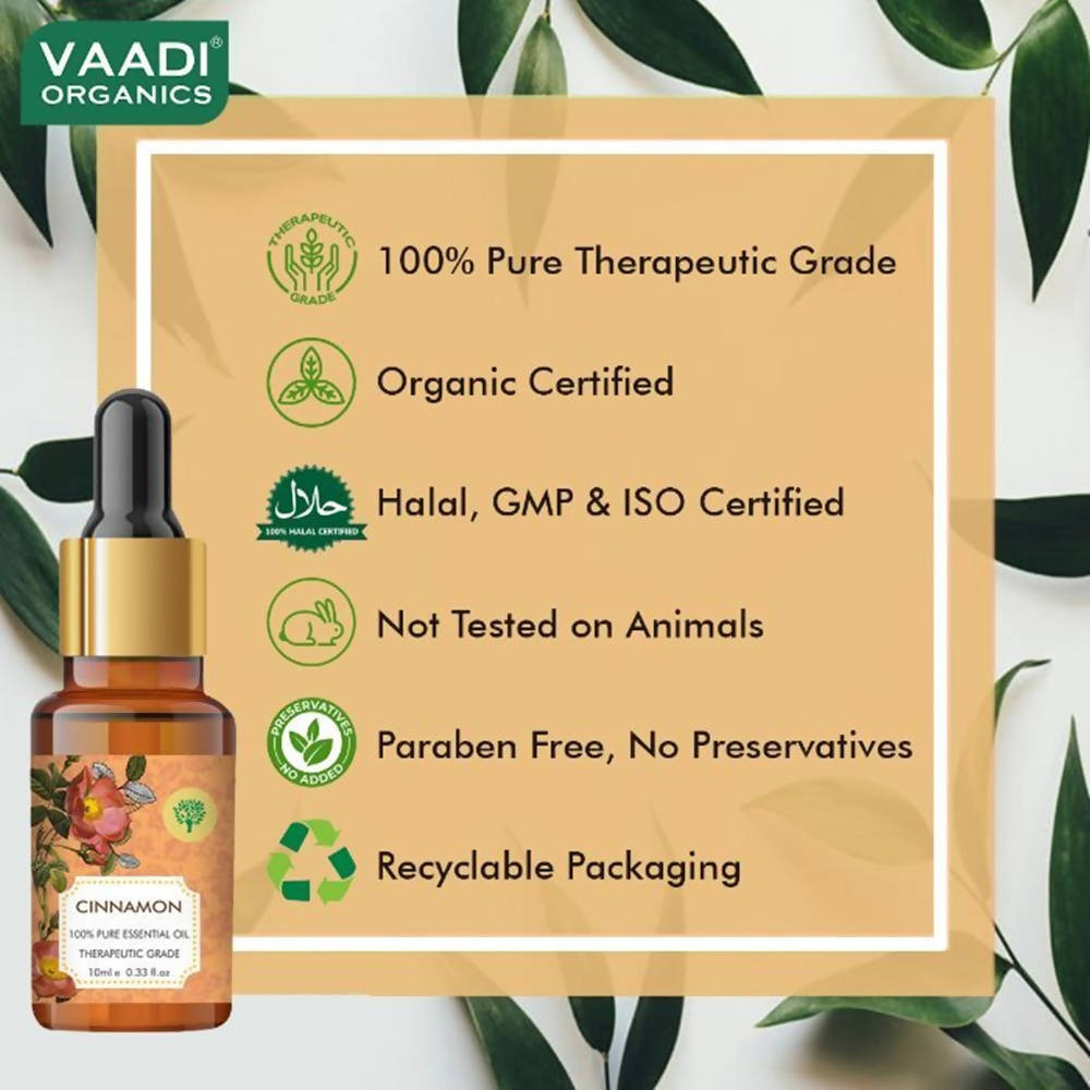 Vaadi Herbals Cinnamon 100% Pure Essential Oil Therapeutic Grade - Distacart