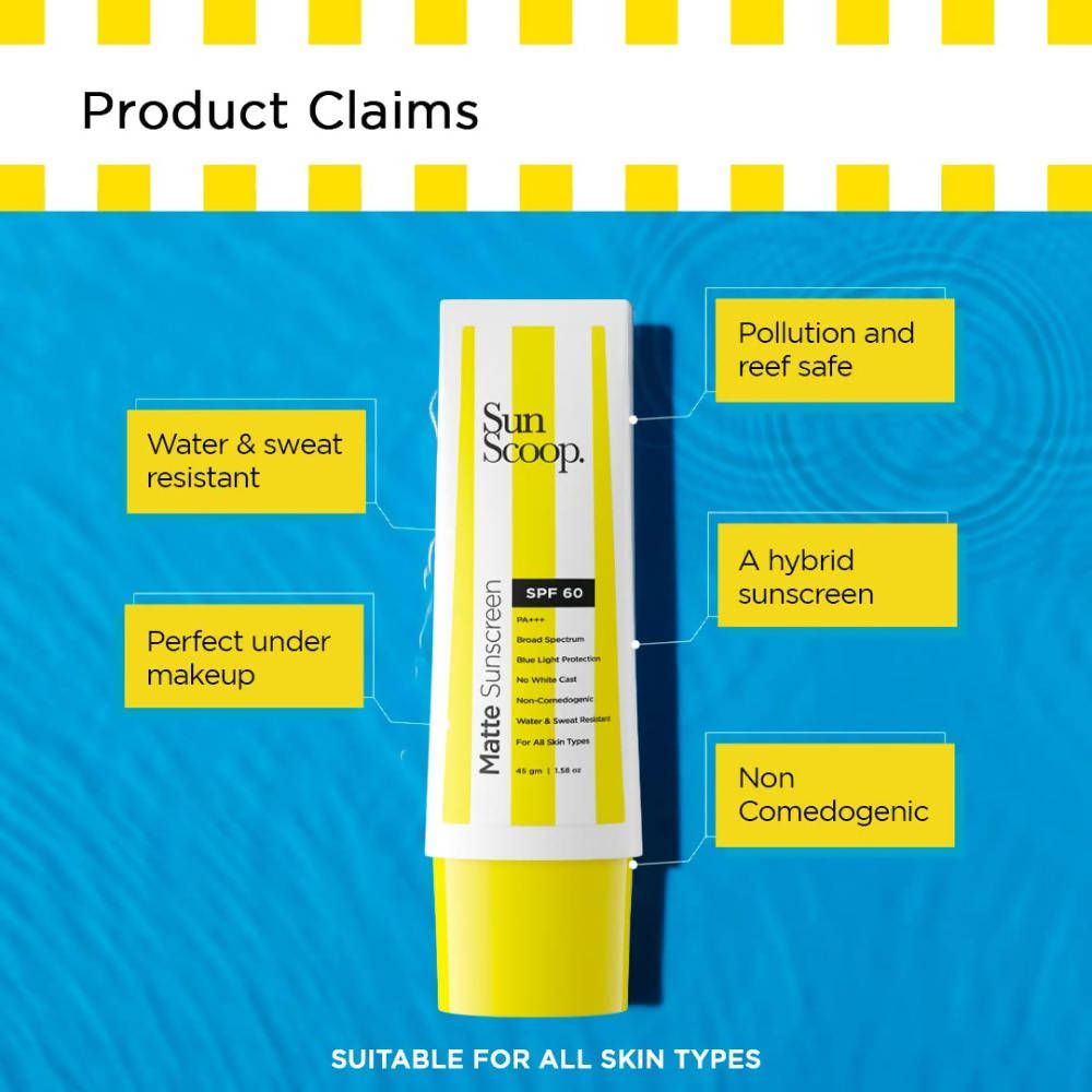 Sun Scoop Matte Sunscreen SPF 60 - Distacart