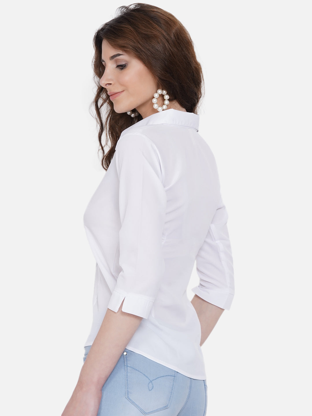 Wahe-NOOR Women's White Casual Shirt - Distacart