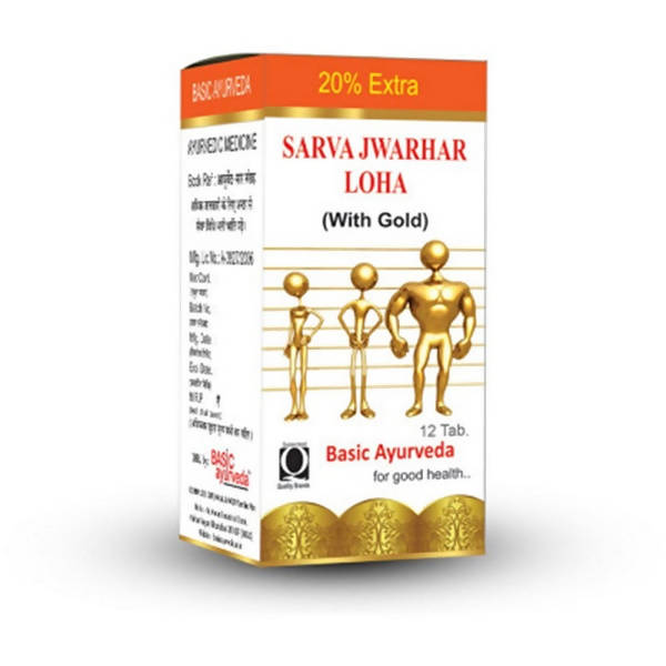 Basic Ayurveda Sarva Jwarhar Loha (With Gold) 12 Tablet
