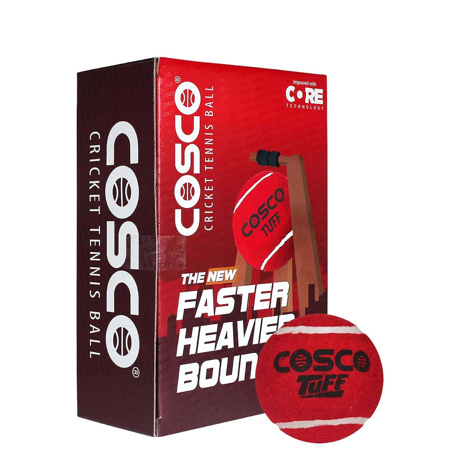 Cosco Tuff Heavy Weight Ball - Red (Pack of 6) - Distacart