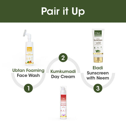 TAC - The Ayurveda Co. Eladi Sunscreen, Matifying SPF 50 & PA+++, for Women & Men - Distacart