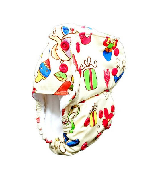 Kindermum Nano Aio Cloth Diaper With 2 Organic Cotton Inserts- Baby Doodle For Kids - Distacart