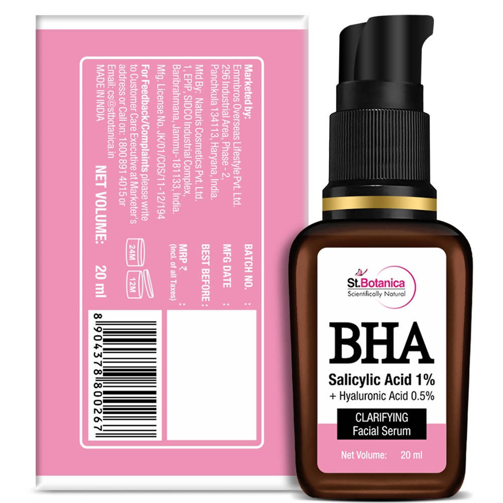 St.Botanica BHA Salicylic Acid 1% + Hyaluronic Acid 0.5% Clarifying Facial Serum