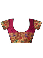 Thumbnail for Mimosa Women's Paithani Art Silk Mustard Yellow Saree - Distacart