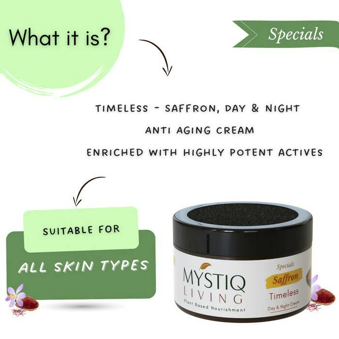 Mystiq Living Specials Timeless - Saffron Anti Aging Cream - Distacart