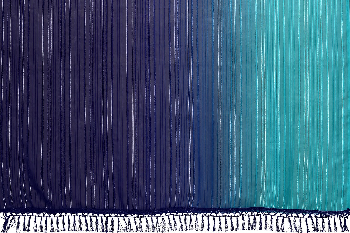 Vamika Georgette Sequence Work Rama & Blue Bollywood Style Saree - Distacart
