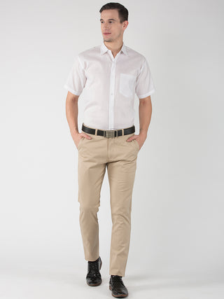 RIAG White Men's Half Sleeves White Shirt - Distacart