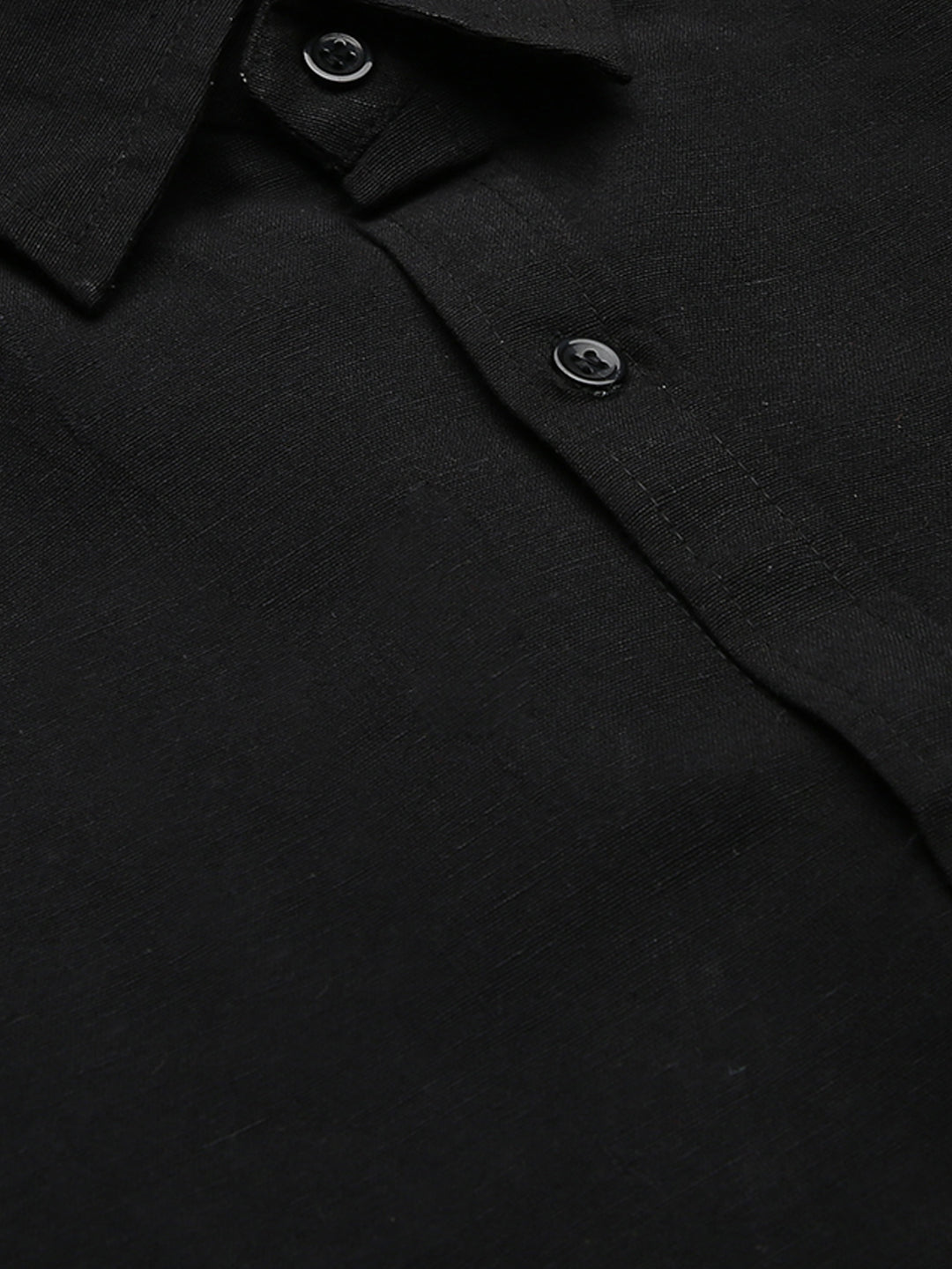 RIAG Black Men's Full Sleeves Solid Shirt - Distacart