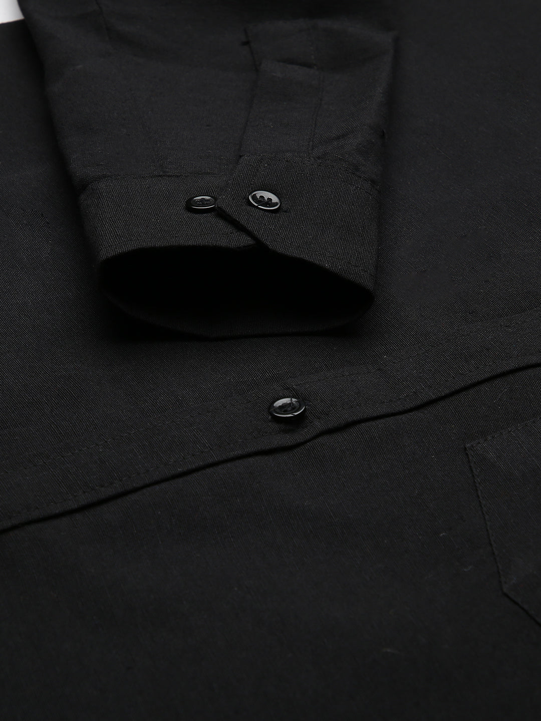 RIAG Black Men's Full Sleeves Solid Shirt - Distacart