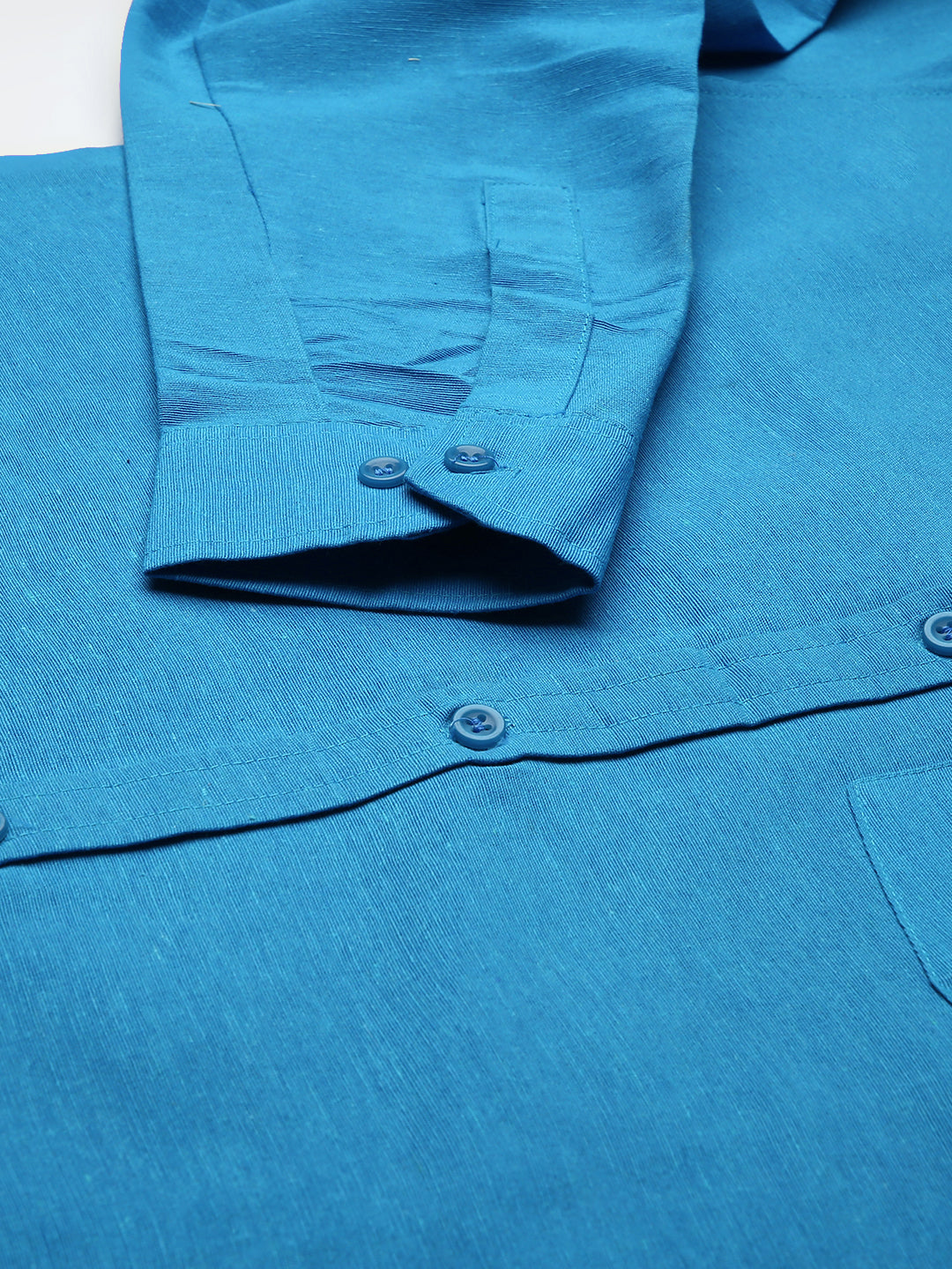 RIAG Blue Men's Full Sleeves Solid Shirt - Distacart
