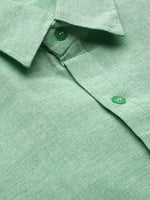 Thumbnail for RIAG Green Men's Full Sleeves Solid Shirt - Distacart
