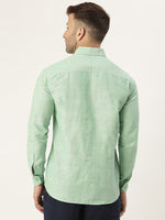 Thumbnail for RIAG Green Men's Full Sleeves Solid Shirt - Distacart