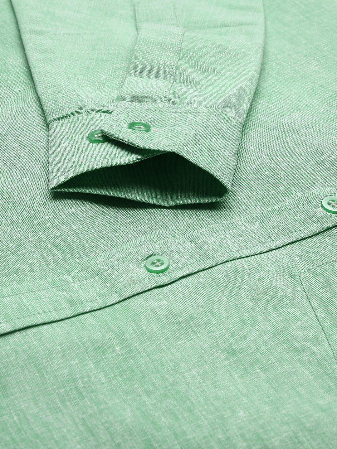 RIAG Green Men's Full Sleeves Solid Shirt - Distacart