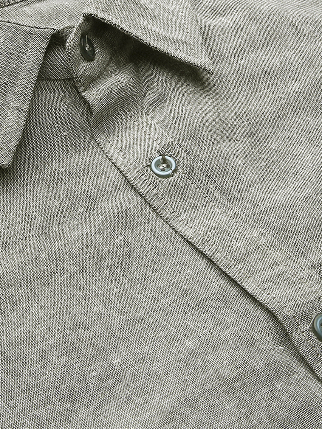 RIAG Grey Men's Full Sleeves Solid Shirt - Distacart