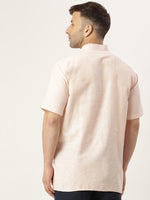 Thumbnail for RIAG Men's Beige Cotton Short Ethnic Kurta - Distacart