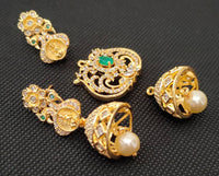 Thumbnail for AD Emeralds designer 4 in 1 Traditional Earrings for weddings