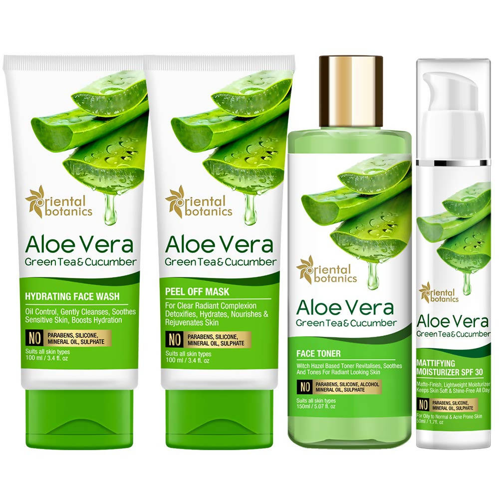Oriental Botanics Aloe Vera, Green Tea & Cucumber Skin Hydrating Combo